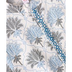 Babyhug 100% Cambric Full Sleeve Printed Kurta With Dhoti Set - Off White