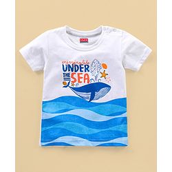 Babyhug Cotton Jersey Half Sleeves T-Shirt Shark Print Pack Of 3 - Blue