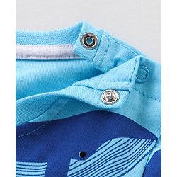 Babyhug Cotton Jersey Half Sleeves T-Shirt Shark Print Pack Of 3 - Blue