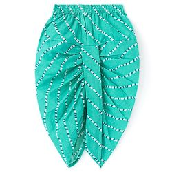 Babyhug 100% Cotton Full Sleeves Leafs Printed Kurta with Printed Dhoti Set - Sea Green