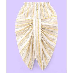 Babyhug 100% Cambric Full Sleeves Kurta With Dhoti Argyle Print - Beige