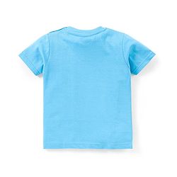 Babyhug Cotton Half Sleeves T-Shirt Color Block- Blue