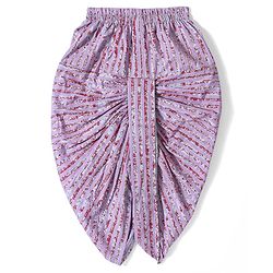 Babyhug 100% Cotton Woven Full Sleeve Floral Printed Kurta & Laheriya Printed Dhoti Set- Pink