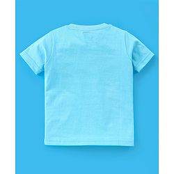 Babyhug Cotton Half Sleeves T-Shirt Stripes & Beach Print Pack of 3- Blue & White