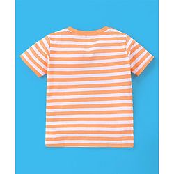 Babyhug Cotton Half Sleeves T-Shirt Stripes & Beach Print Pack of 3- Blue & White