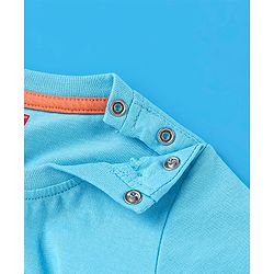 Babyhug Cotton Half Sleeves T-Shirt Stripes & Beach Print Pack of 3- Blue & White