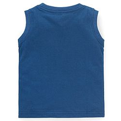 Babyhug Cotton Knit Sleeveless T-Shirts Striped and Palm Trees Print Pack of 3 - Yellow Blue & Red