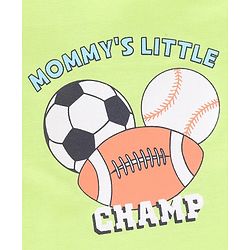 Babyhug Cotton Half Sleeves T-Shirt Stripes & Sports Print Pack of 5- Green & Blue