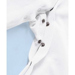 Babyhug Full Sleeves 100% Cotton Romper Solid Colour - White