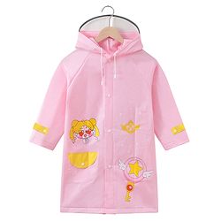 Babyhug Full Sleeves Hooded Raincoat Cartoon Print - Pink