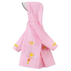 Babyhug Full Sleeves Hooded Raincoat Cartoon Print - Pink