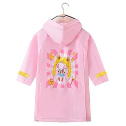 Babyhug Full Sleeves Hooded Raincoat Cartoon Print - Pink