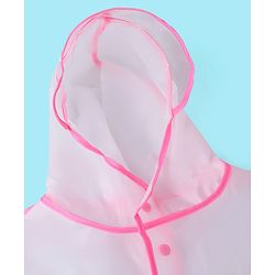 Babyhug Full Sleeves Hooded Raincoat Unicorn Print - Pink