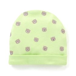 Babyhug 100% Cotton Cap Mittens & Booties Set Teddy Print - Green