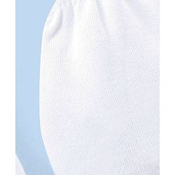 Babyhug 100% Cotton Knit Solid Color Cap Mittens & Booties White - Diameter 9 cm