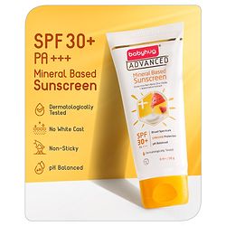 Babyhug Advanced Mineral Based Sunscreen with SPF 30 + & PA+++ & Broad Spectrum Protection and No White Cast - 50 g