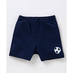 Babyhug 100% Cotton Knit Sleeveless Sando & Shorts Set Football Print - Navy