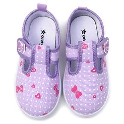 Cute Walk by Babyhug Casual Shoes with Velcro Closure & Bow Printed - Purple