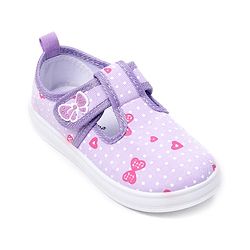 Cute Walk by Babyhug Casual Shoes with Velcro Closure & Bow Printed - Purple