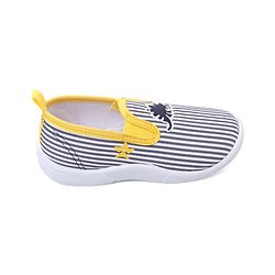Cute Walk by Babyhug Slip On Casual Striped Shoes with Dino Patch - Yellow