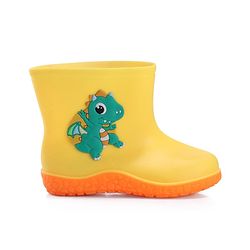 Cute Walk by Babyhug Slip On Gumboots with Dino Applique Yellow (Design May Vary)