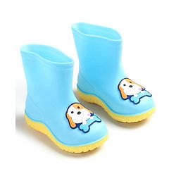 Cute Walk by Babyhug Puppy Appliqued Slip On Gumboots - Sky Blue