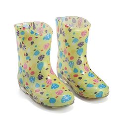 Cute Walk by Babyhug Slip On Balloons Printed Gumboots - Multicolour