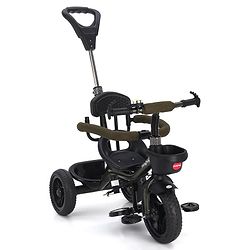 Babyhug Plug & Play Apache Tricycle with Parental Handle and Printed Canopy Military Theme - Green