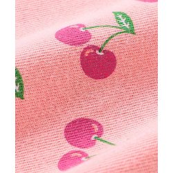 Babyhug 100% Cotton Half Sleeves Tee Cherry Print - Peach