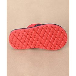 Cute Walk by Babyhug Slip On Flip Flops Heart Print - Red