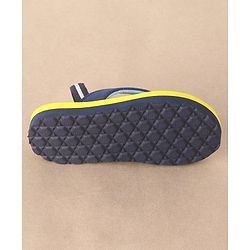 Cute Walk by Babyhug Slip On Flip Flops Stripes & Dolphin Print -  Blue Yellow & Blue