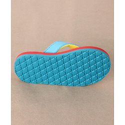 Cute Walk by Babyhug Casual Slip On Stripes Flip Flops with Dino Print - Green
