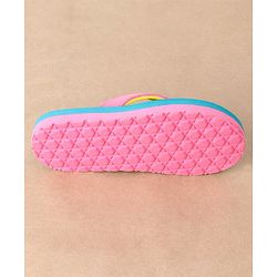 Cute Walk by Babyhug Slip On Flip Flops Stars Print- Blue & Pink