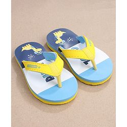 Cute Walk by Babyhug Slip On Flip Flops Dino Print- Blue
