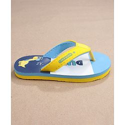 Cute Walk by Babyhug Slip On Flip Flops Dino Print- Blue
