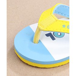 Cute Walk by Babyhug Slip On Flip Flops Dino Print- Blue