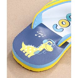 Cute Walk by Babyhug Slip On Flip Flops Dino Print- Blue