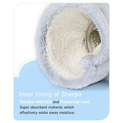 Babyhug Premium Feeding Bottle Cover with Sherpa Lining Blue - Fits upto 330 ml