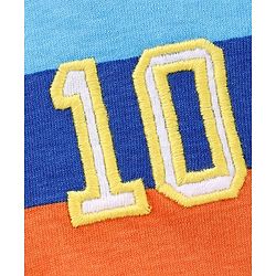 Babyhug Cotton Half Sleeves Polo T-Shirt Striped - Multicolour