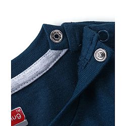 Babyhug Cotton Knit Half Sleeves Night Suit  Koala Print With Stripes -  Navy Blue