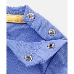 Babyhug Cotton Half Sleeves T-Shirt Monkey Print- Blue