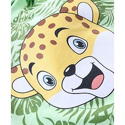 Babyhug Cotton Half Sleeves T-Shirt Tiger & Tropical Print- Green