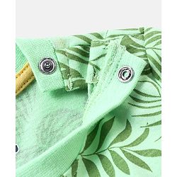 Babyhug Cotton Half Sleeves T-Shirt Tiger & Tropical Print- Green