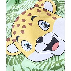Babyhug Cotton Half Sleeves T-Shirt Tiger & Tropical Print- Green