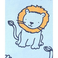 Babyhug Cotton Full Sleeves Night Suit Lion Print - Blue