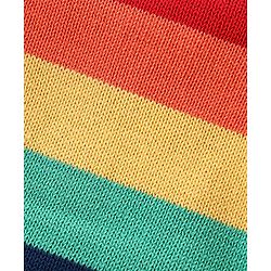 Babyhug Organic Cotton Full Sleeves Front Open Colour Block Design  Sweater -Blue Red & Green