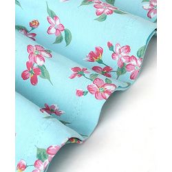 Babyhug 100% Cotton Knitted Sleeveless Frock With Bloomer Floral Print- Blue