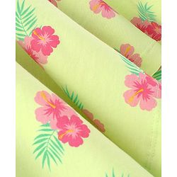 Babyhug 100% Cotton Knit Sleeveless Frock with Floral Print & Bow Applique - Lime Green
