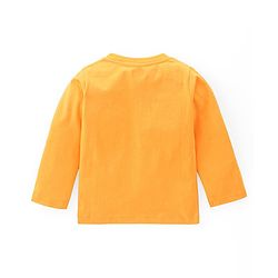 Babyhug Cotton Knit Full Sleeves Night Suit Dreamer Print - Grey & Yellow