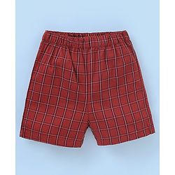 Babyhug Cotton Knit Boxers Boat & Stars Print Pack of 3 - Maroon Navy Blue  & Yellow